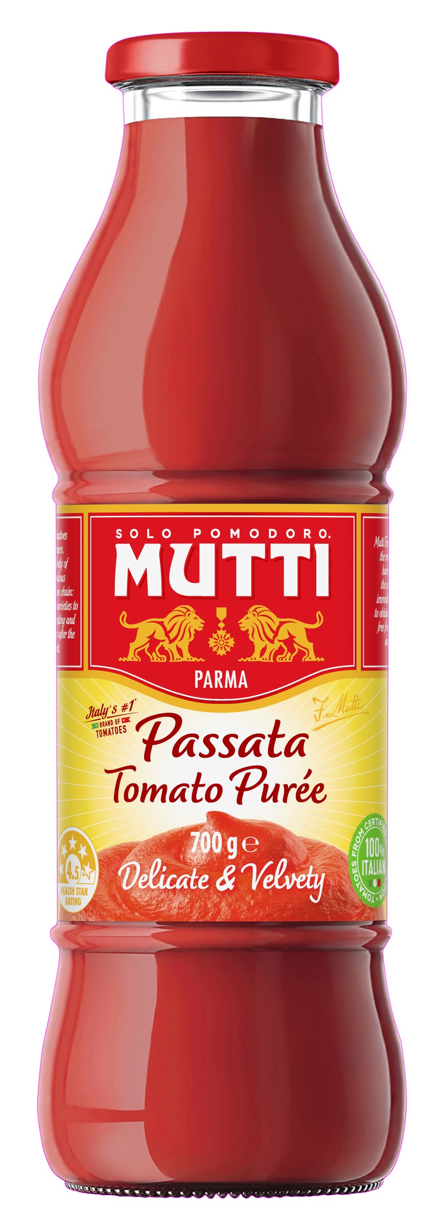 Mutti Delicate & Velvety Passata Tomato Puree (700g)