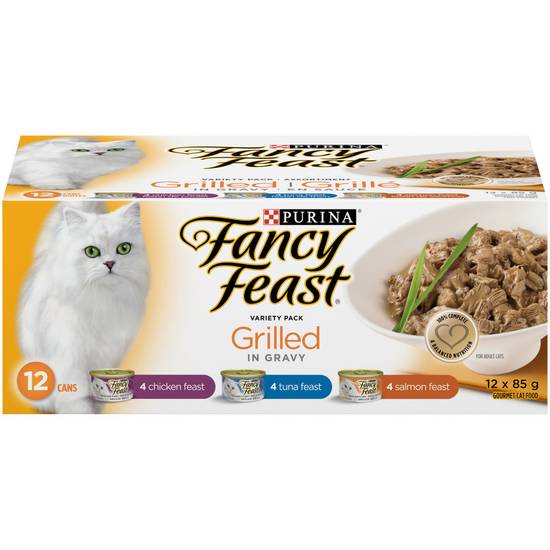 Fancy Feast Grilled Cat Food Variety pack (12 x 85 g)