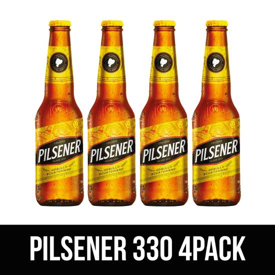 4 Pack Cerveza Pilsener 330