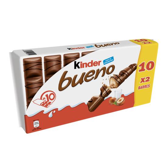 Kinder - Bueno gaufrettes de chocolat au lait (10 pièces)