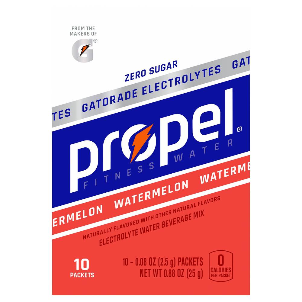 Propel Zero Sugar Electrolyte Water, Watermelon (0.08 oz, 10 ct)