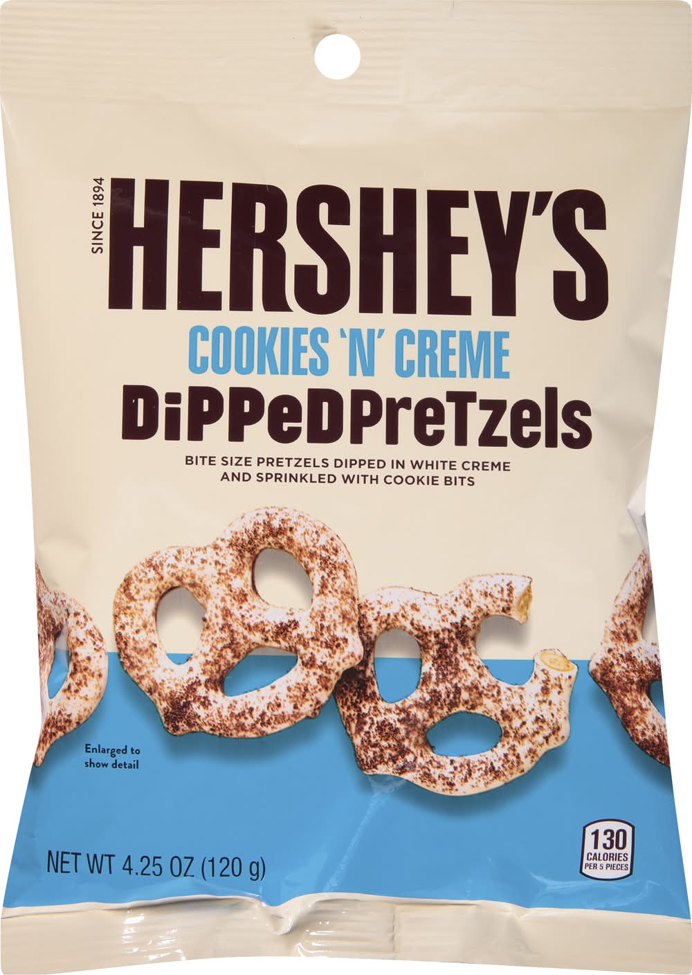 Hershey's Dipped Pretzels White Creme & Sprinkled With Cookie Bits, Cookies 'N' Creme (4.25 oz)