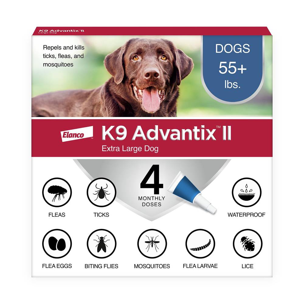 K9 Advantix Ii Flea and Tick Treatment For Extra Large Dogs (4 ct)