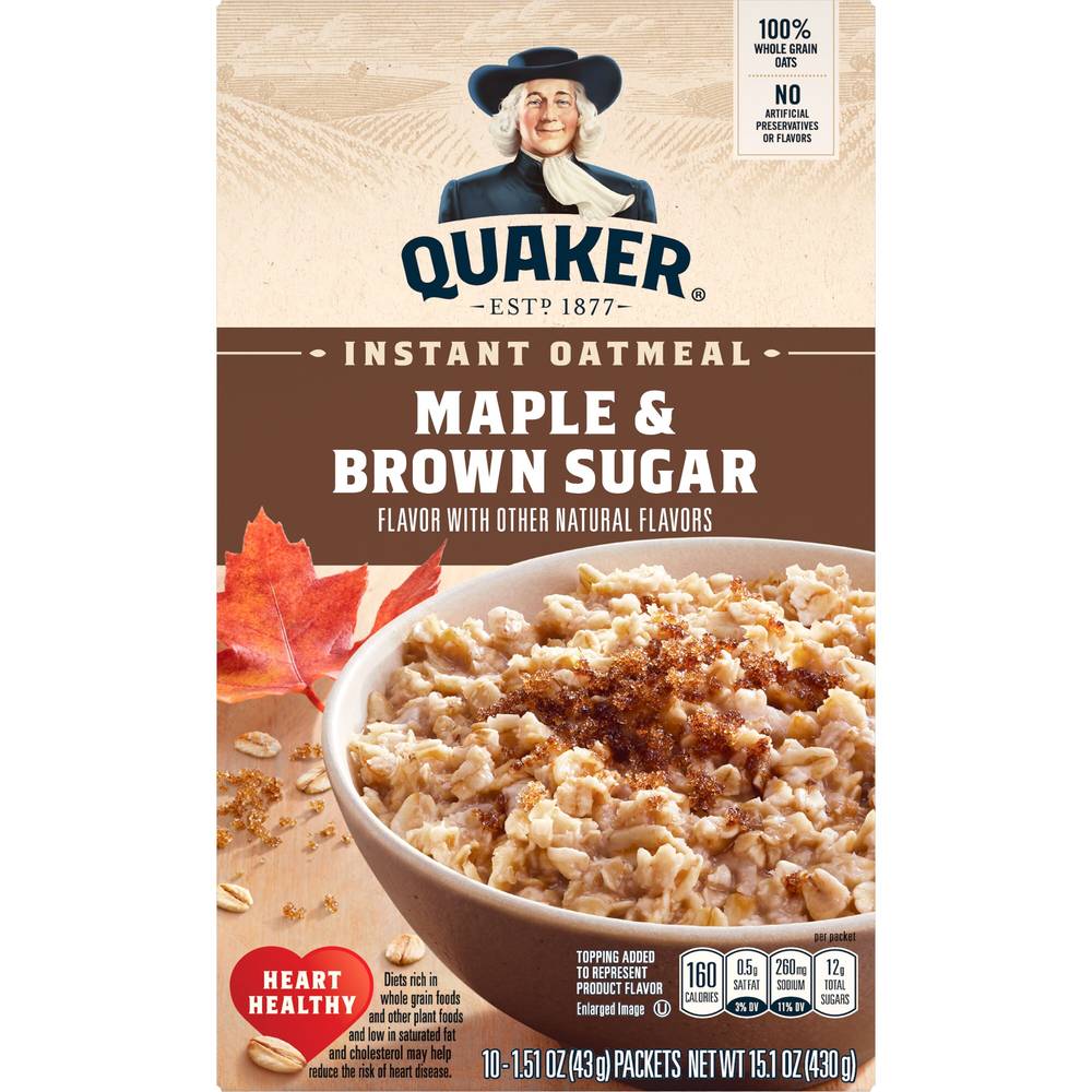 Quaker Instant Oatmeal (maple-brown sugar)
