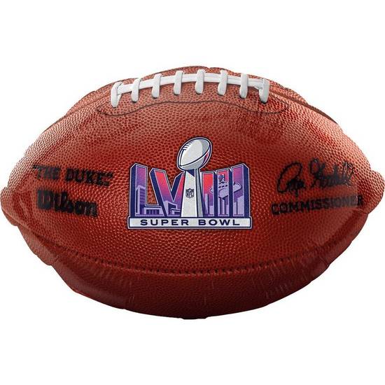 Uninflated Giant Super Bowl Football Foil Balloon, 31in x 20in