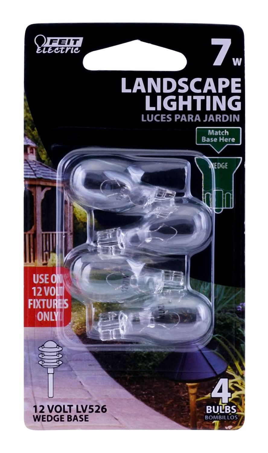 Feit Electric 7 W T5 Landscape And Low Voltage Incandescent Bulb Wedge Soft White 4 Pk