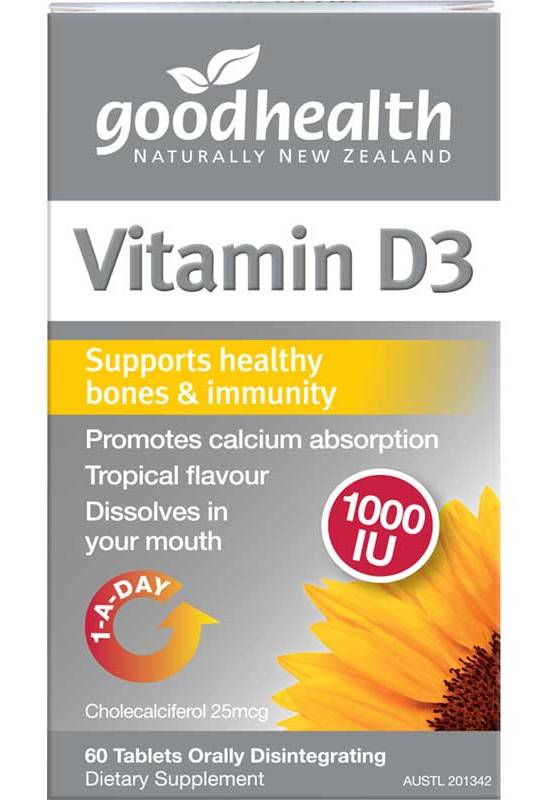 Good Health Vitamin D3 1000IU Tablets 60s