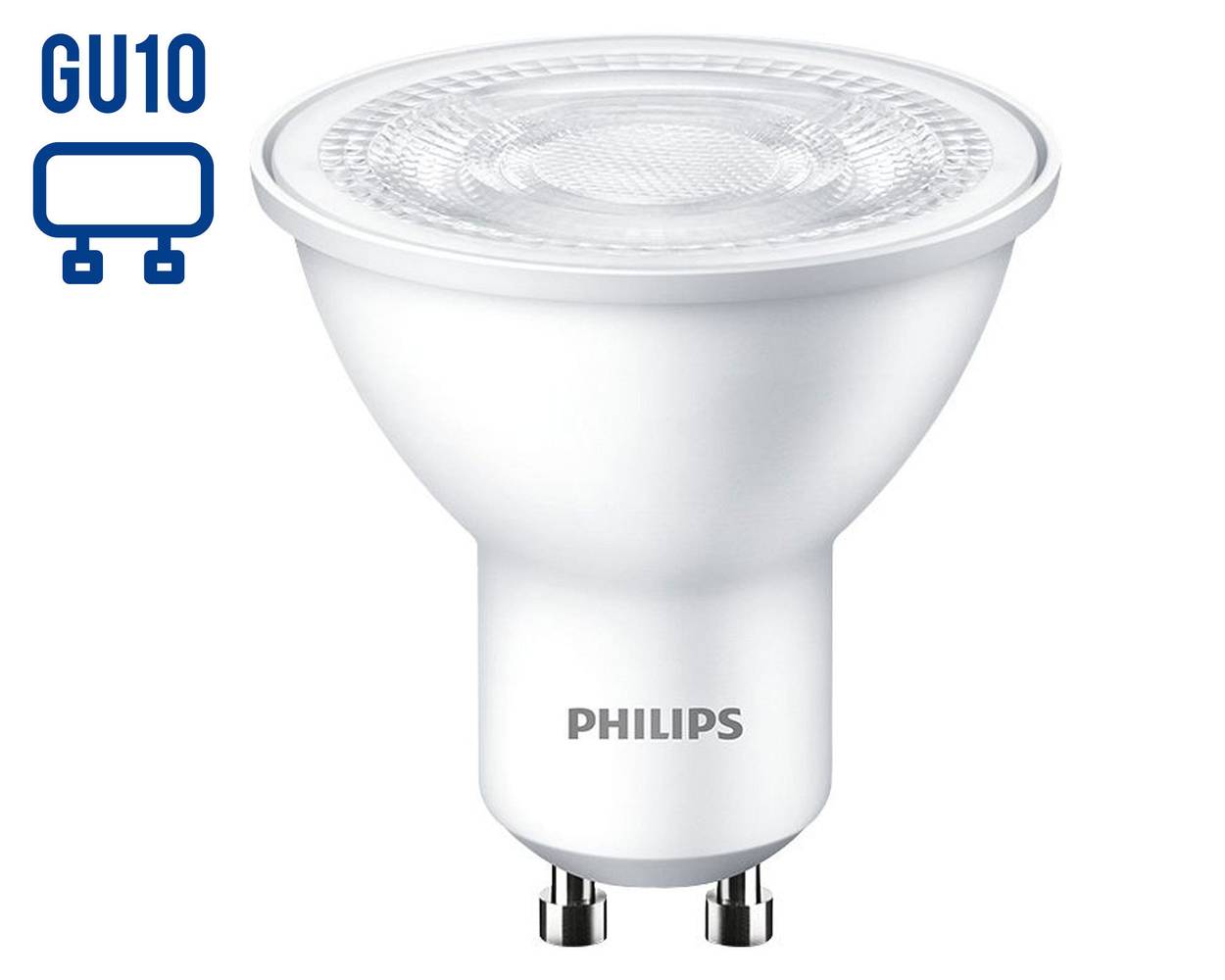 Philips ampolleta led dicro 3.8w gu10 cálida (1 u)