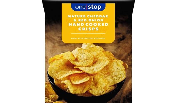One Stop Cheese & Onion Hand Cooked Crisps 150g (399469) 
