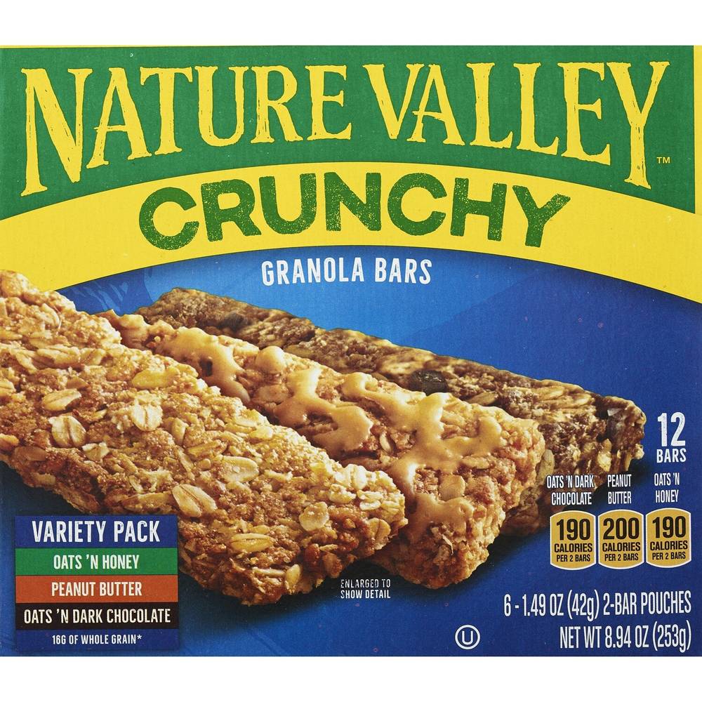 Nature Valley Crunchy Granola Bars, Variety Pack, 6 Ct, 8.94 Oz