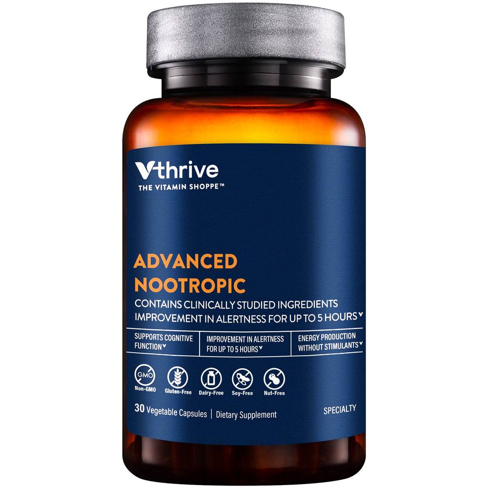 Advanced Nootropic Formula - Supports Cognitive Health & Brain Function (30 Vegetarian Capsules)