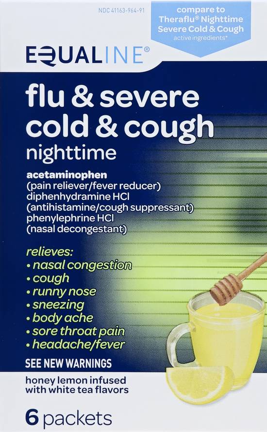 Equaline Flu & Severe Cold & Cough Relief (6 ct) Delivery Near You Uber Eats