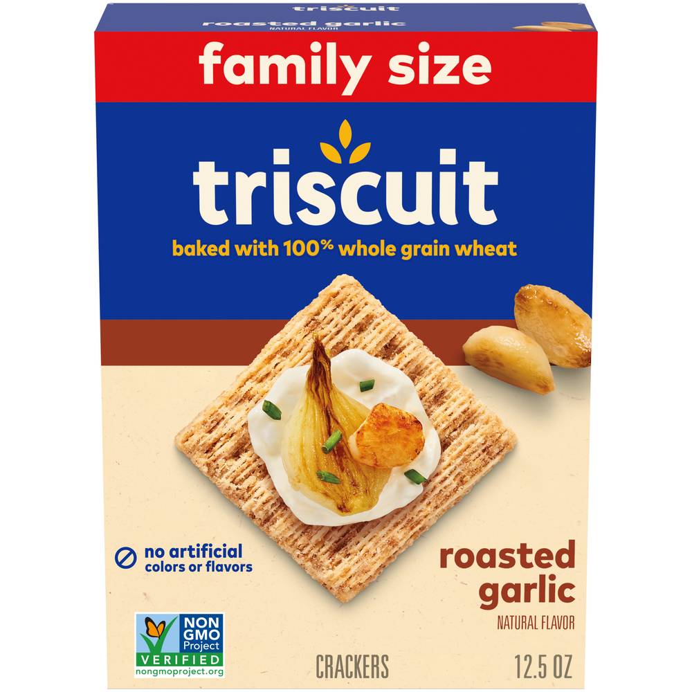 Triscuit Roasted Garlic Crackers Family Size (12.5 oz)