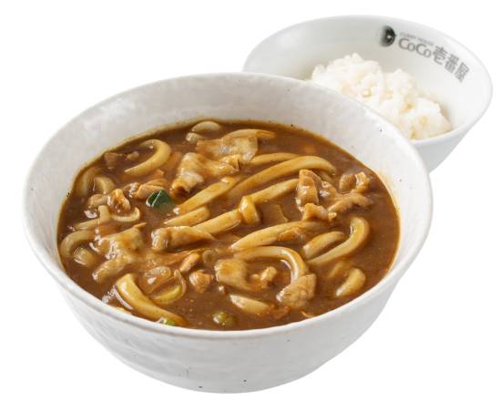 カレーうどん+ライス Curry udon＋Rice