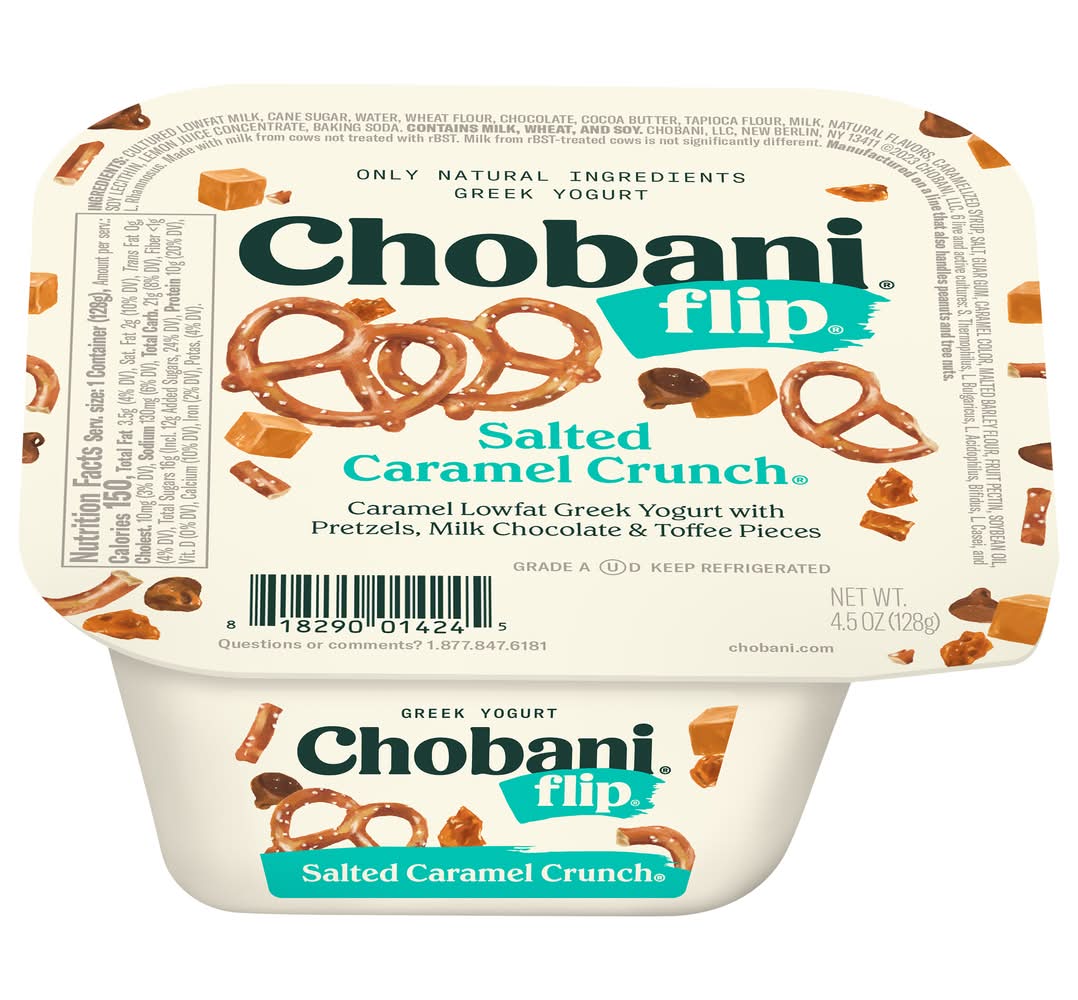 Chobani Flip Low-Fat Greek Yogurt, Salted Caramel Crunch (4.5 oz)