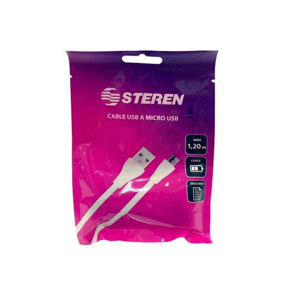 Steren cable usb a micro usb blanco (1 pieza)