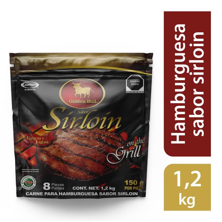 UGASA · Crown burguer carne para hamburguesas, sirloin (8 un)