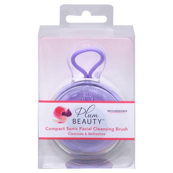 Plum Beauty Cleanses & Refreshes Compact Sonic Facial Cleansing Brush