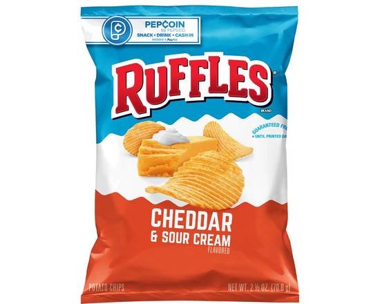 Order Ruffles Sour Cream and Cheddar 2.62oz food online from Chevron Extramile store, Everett on bringmethat.com