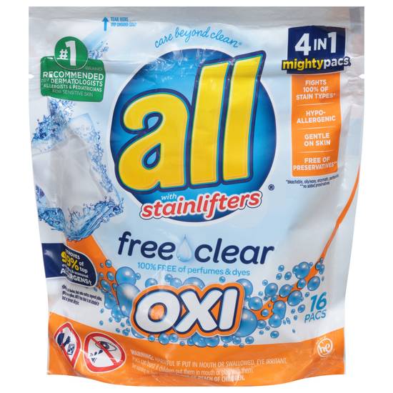 All 4 in 1 With Stainlifters He Oxi Laundry Detergent Pods