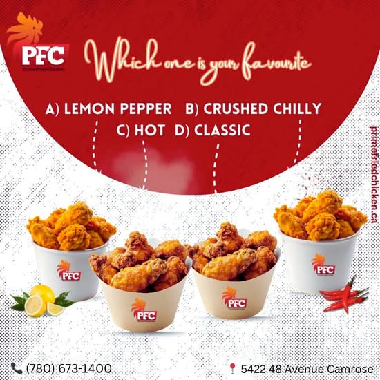 PRIME FRIED CHICKEN (5422 48 Avenue Camrose, AB T4V 0J7 Canada)