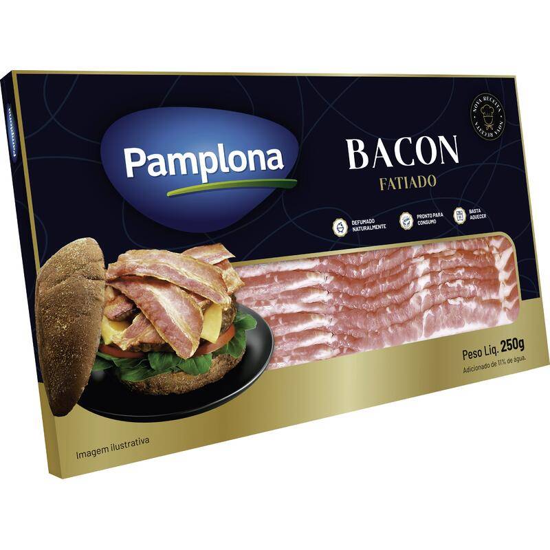 Pamplona bacon defumado fatiado (250g)