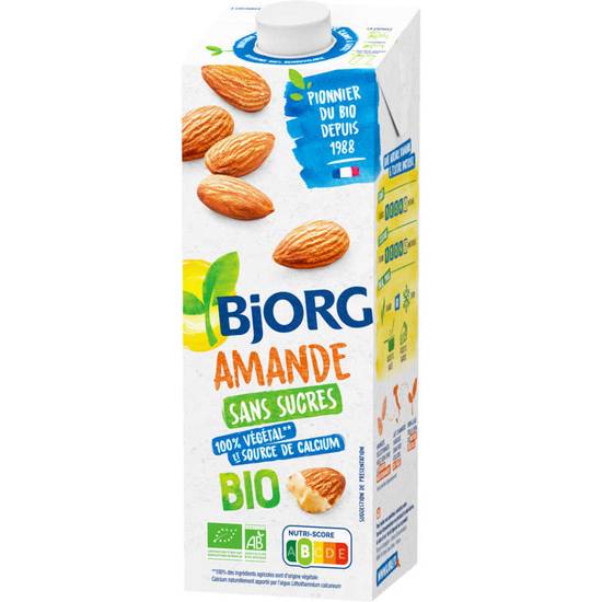 Bjorg boisson lait d'amande brique sans sucres ajoutés biologique 1 L