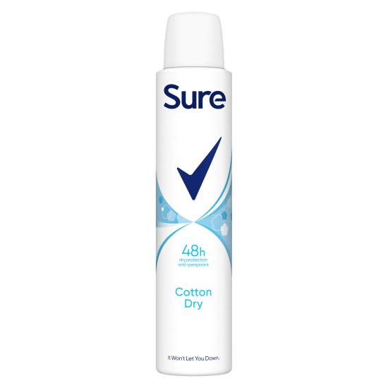 Sure Anti-Perspirant Aerosol Cotton Dry 200ml