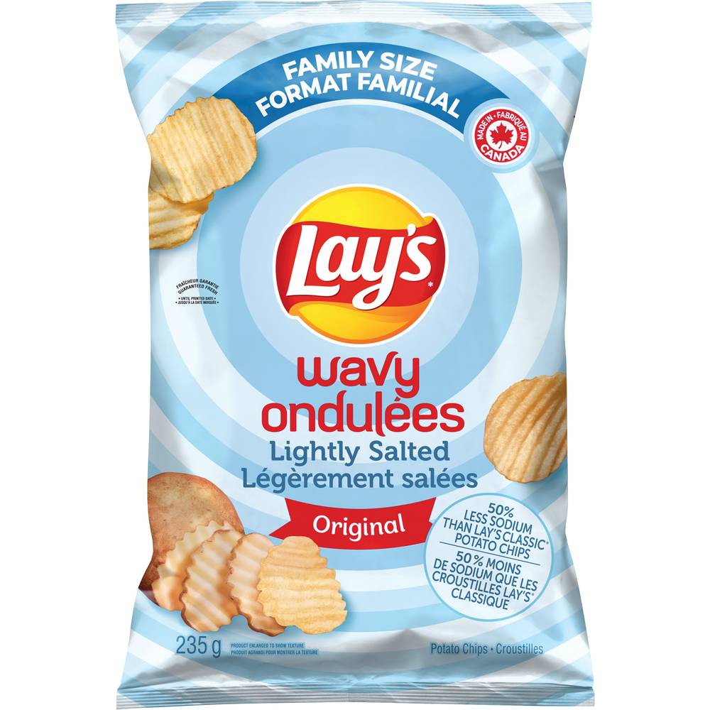 Lay's Wavy Original Lightly Salted Chips (235 g)