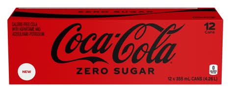 Coca-Cola Zero Sugar Soda Fridge Pack 12 X 355 Ml (Cans)