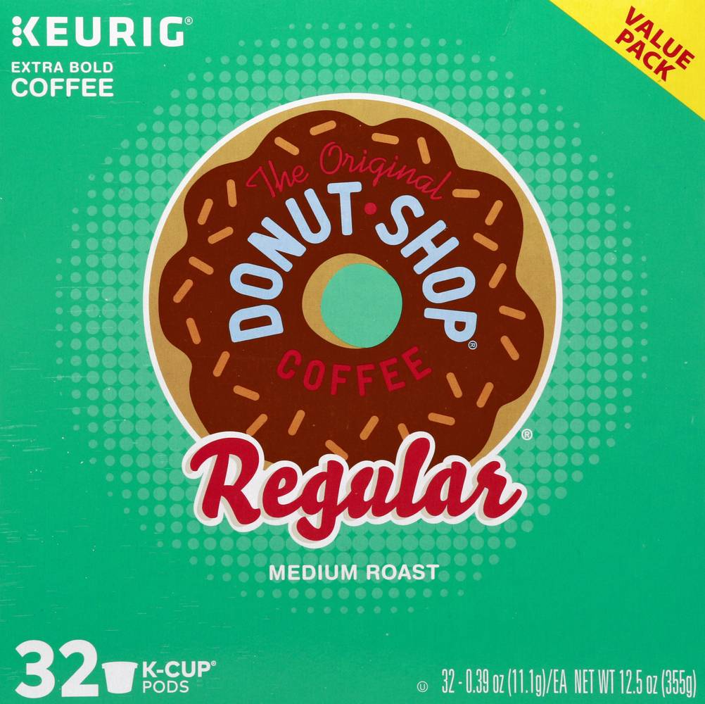 The Original Donut Shop Medium Roast Regular Coffee K-Cup Pods (0.39 oz, 32 ct)