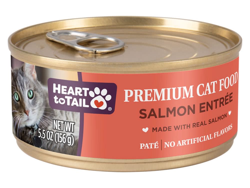 Heart to Tail Premium Canned Cat Food, Salmon (5.5 oz)