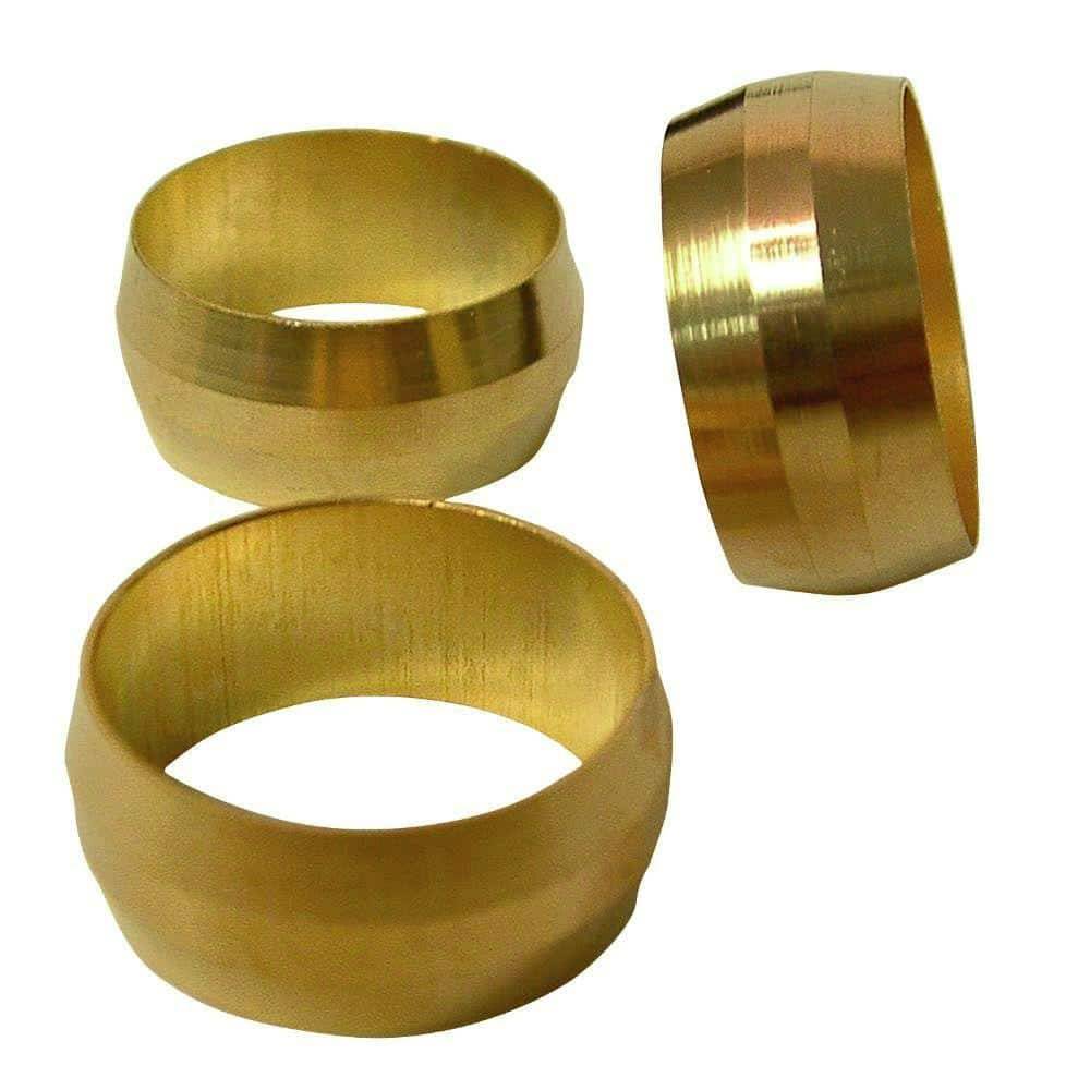 Everbilt 1/2 In. Compression Brass Sleeve Fittings (3-Pack)