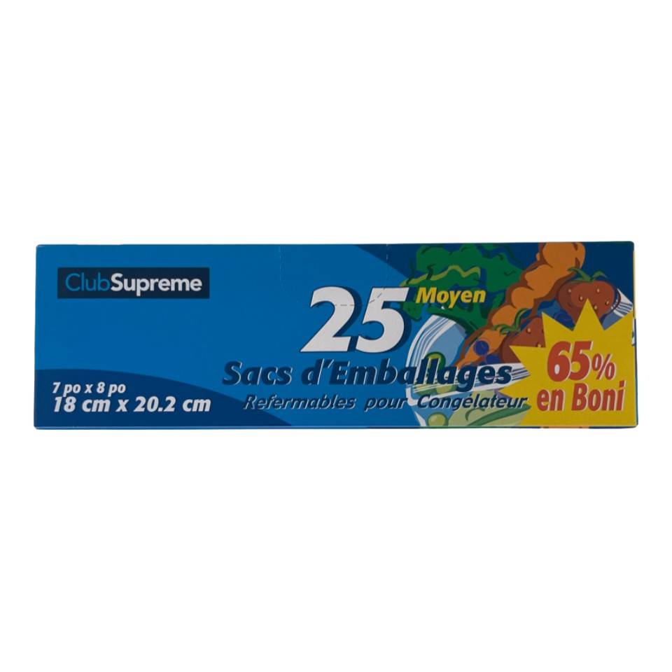 Club supreme refermable moyen (25 un) - resealable bags (25 units)