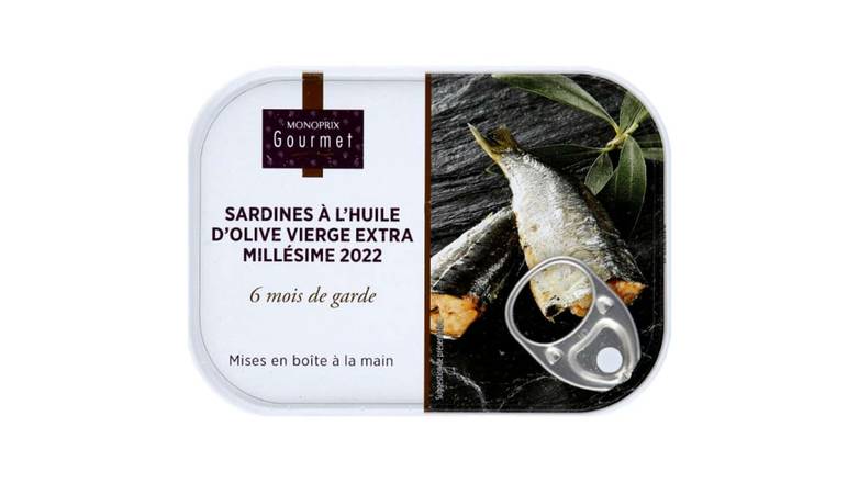 Monoprix Gourmet - Sardines à l'huile d'olive vierge extra millésime 2022