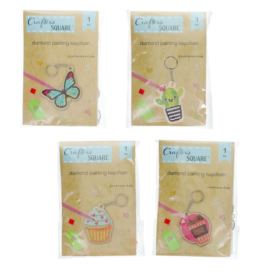 Crafters Square Diamond Painting Keychain