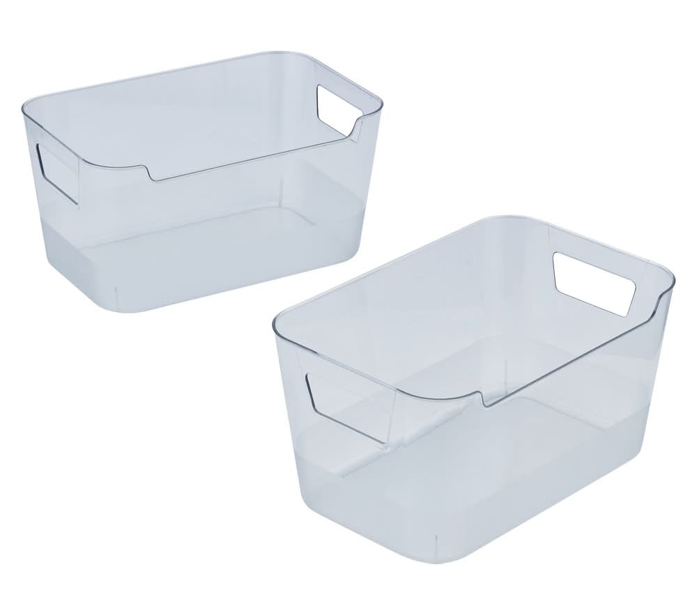 KIRKTON HOUSE Recycled Storage Bin - Small 2pk Clear