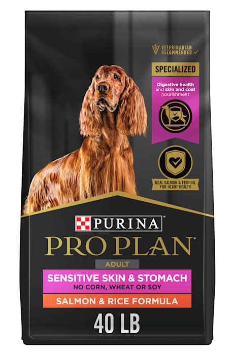 Purina Pro Plan Sensitive Skin and Stomach Salmon and Rice Formula Dog Food, 40 lbs.