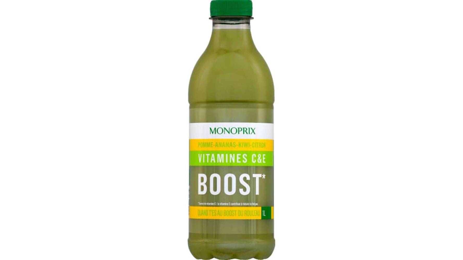 Monoprix Jus Detox vitamines C&E pomme, ananas, kiwi, citron La bouteille de 1L