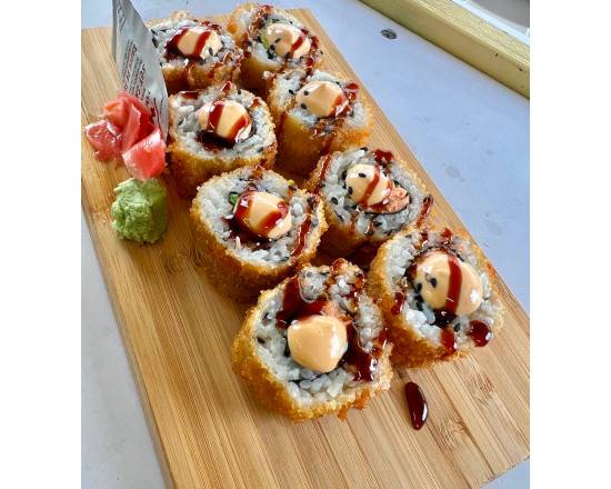 Spicy salmon tempura