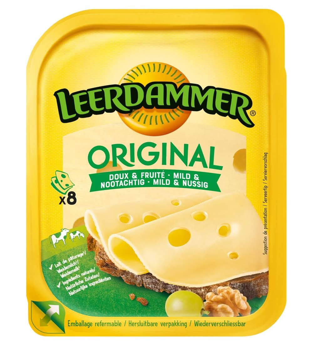 Leerdammer Original Doux & Fruité 8 Tranches 180g