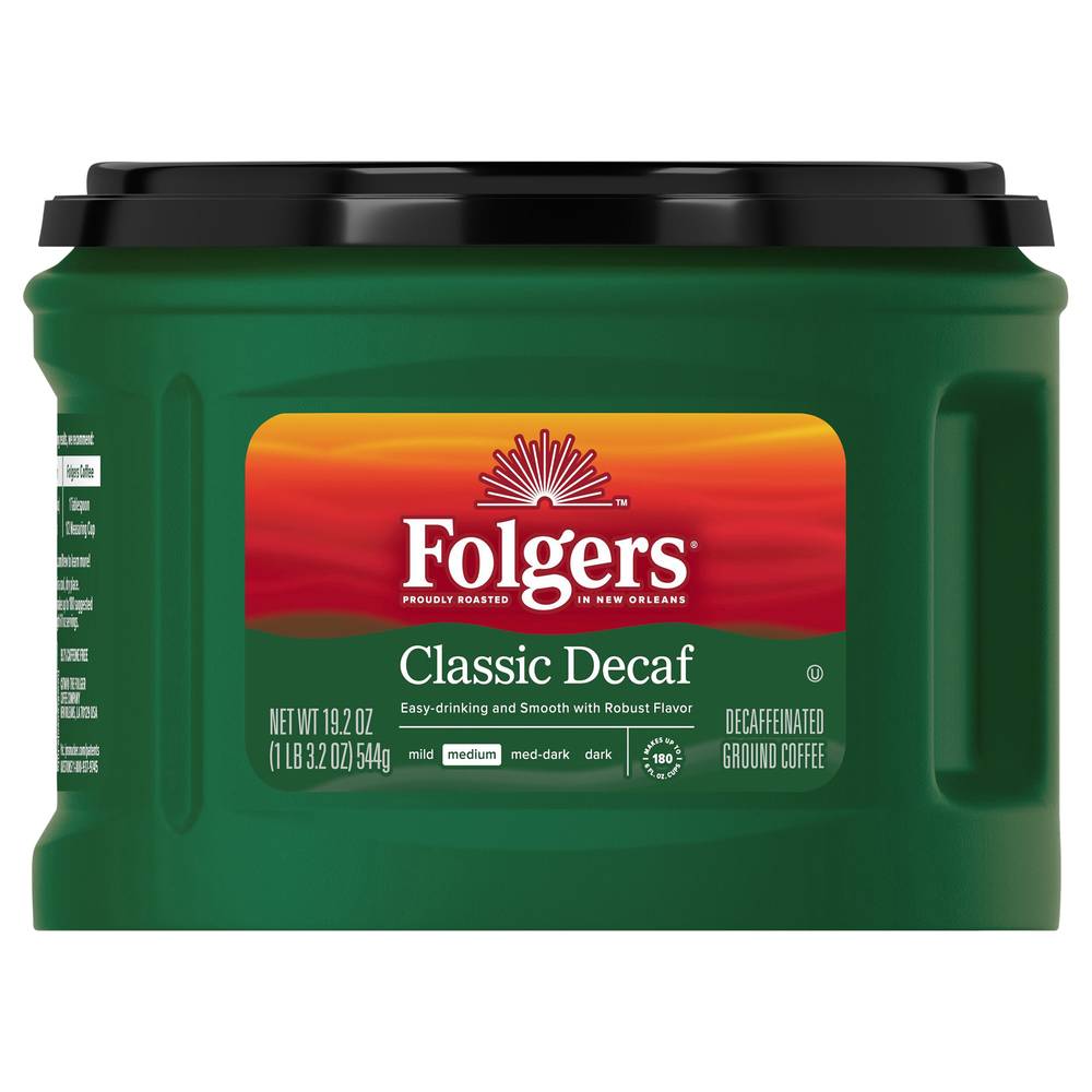 Folgers Classic Decaf Ground Coffee (19.2 oz)