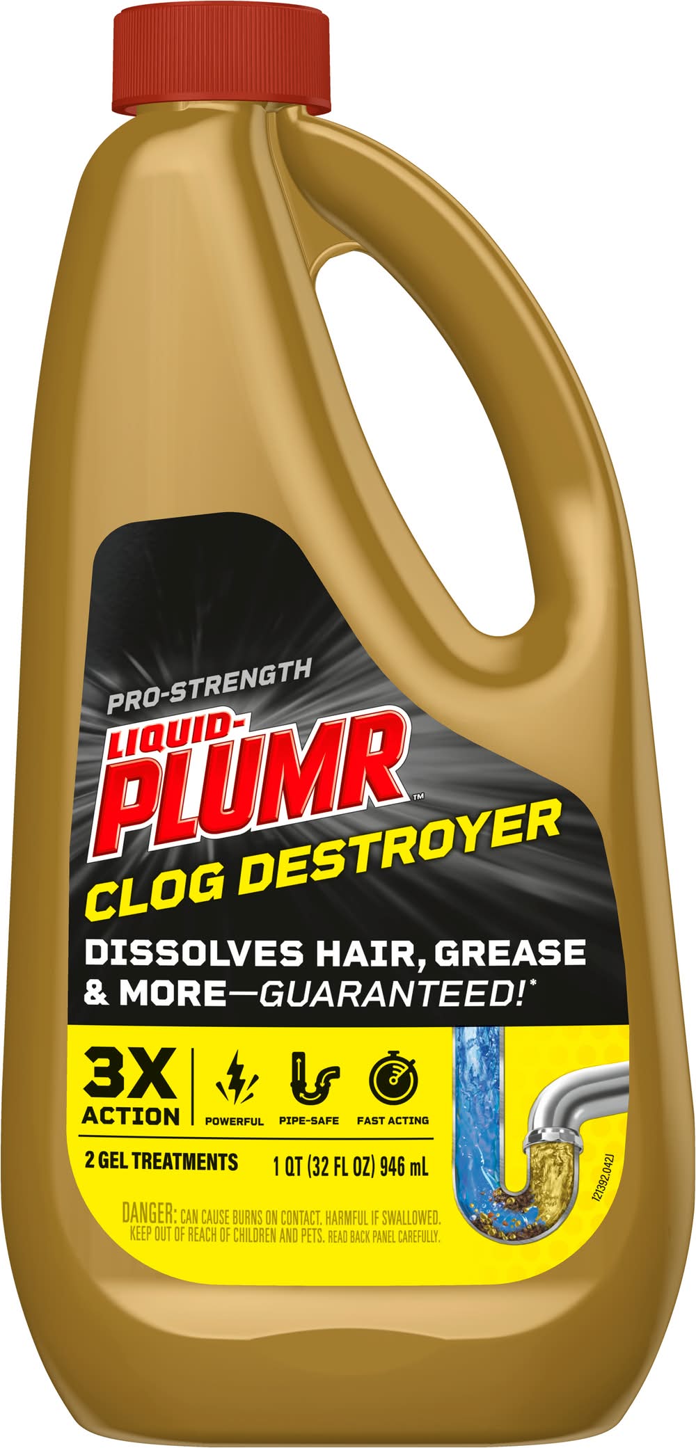 Liquid-Plumr Pro-Strength Clog Destroyer Gel With Pipe Guard (1 qt)