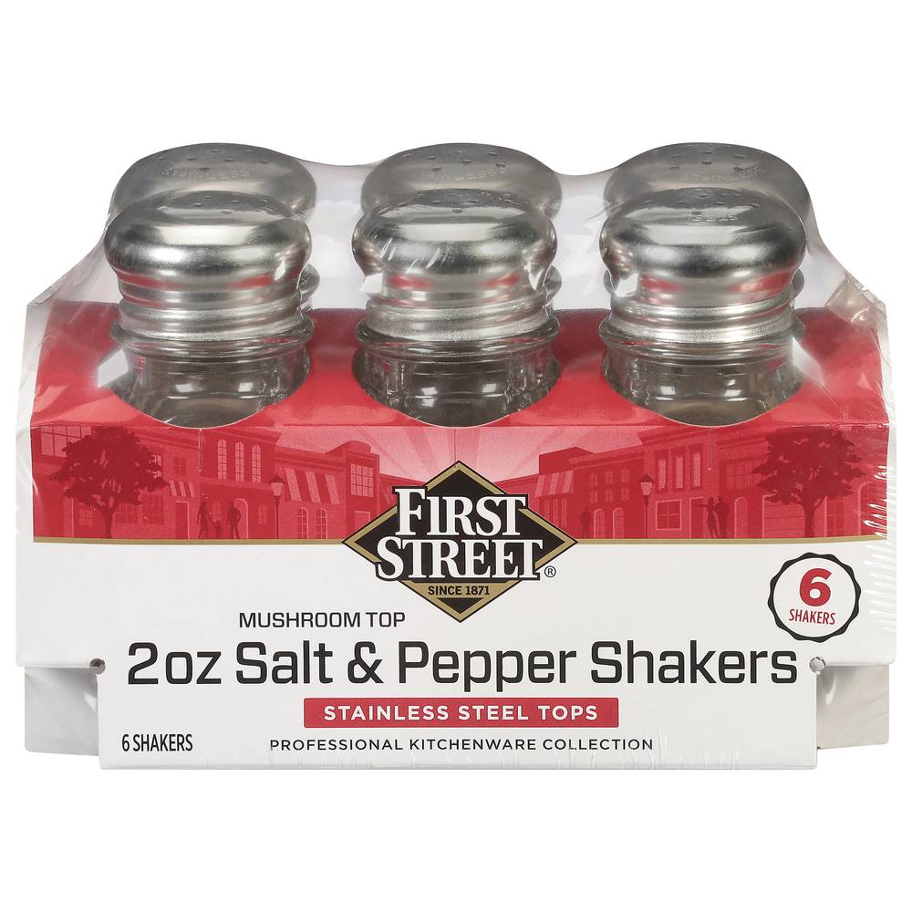 First Street Mushroom Top Salt & Pepper Shakers (6 ct)