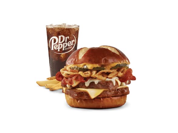 Pretzel Bacon Pub Double Cheeseburger Combo