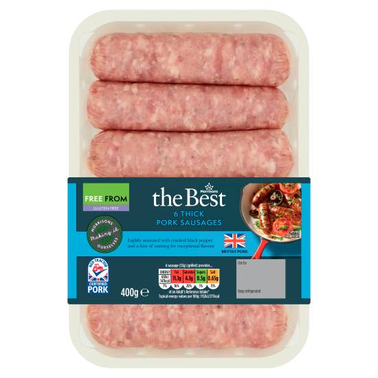 Morrisons the Best Thick Pork Sausages (6ct)