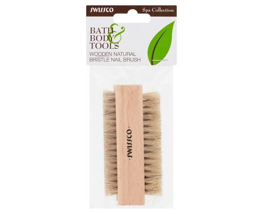 Swissco Wooden Natural Bristle Nail Brush (1 ct)