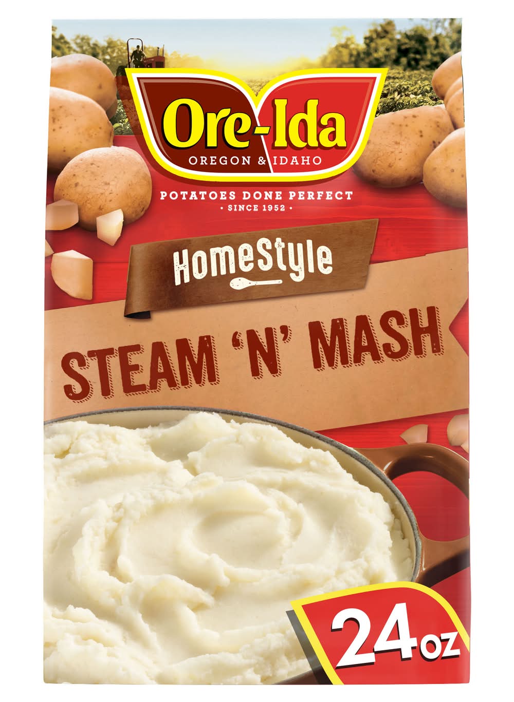 Ore-Ida Homestyle Steam 'N' Mash Pre-Cut Russet Potatoes (24 oz)