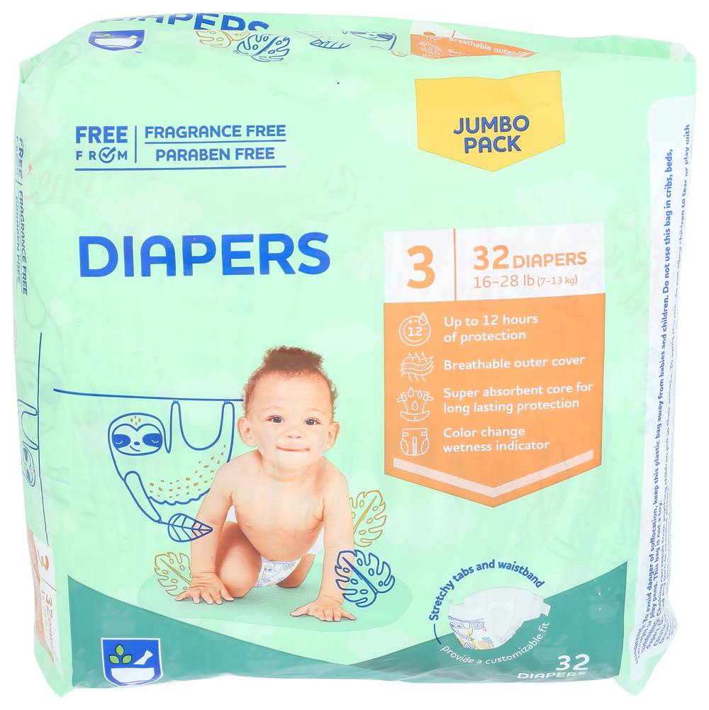 Rite Aid Tugaboos Diapers Premium Size 3 (32 ct)