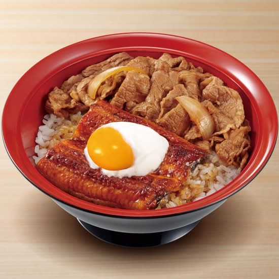 おんたまうな牛 Teriyaki Eel & Beef Rice Bowl w/ Soft-Boiled Egg